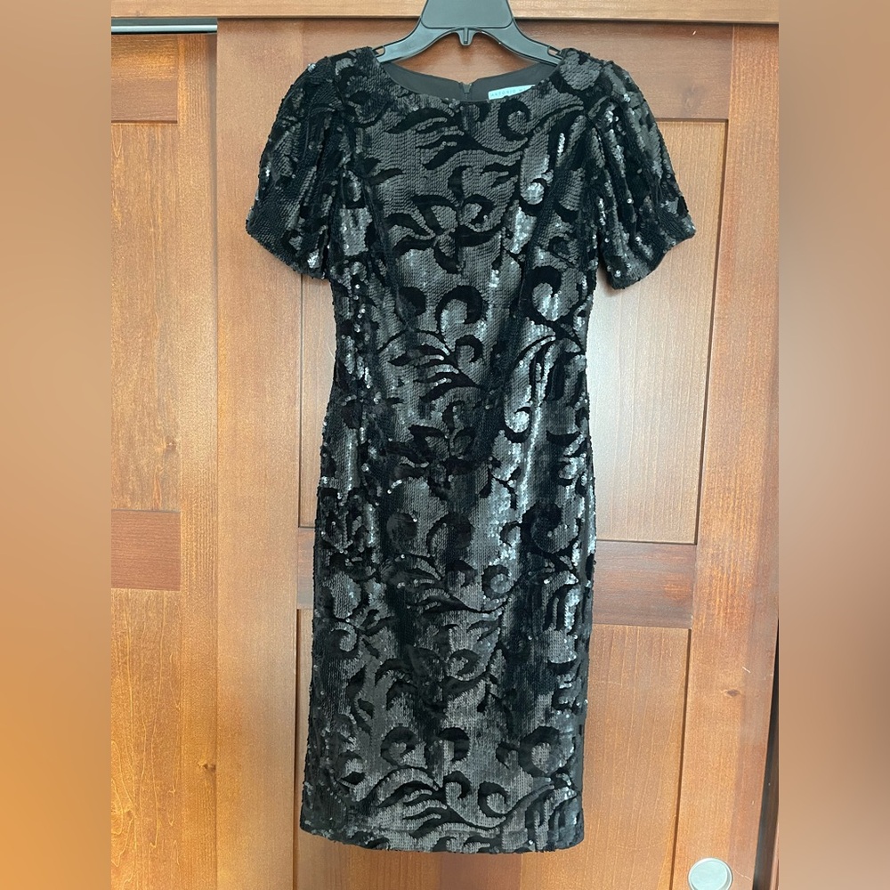 Elegant Black Sequin Dress